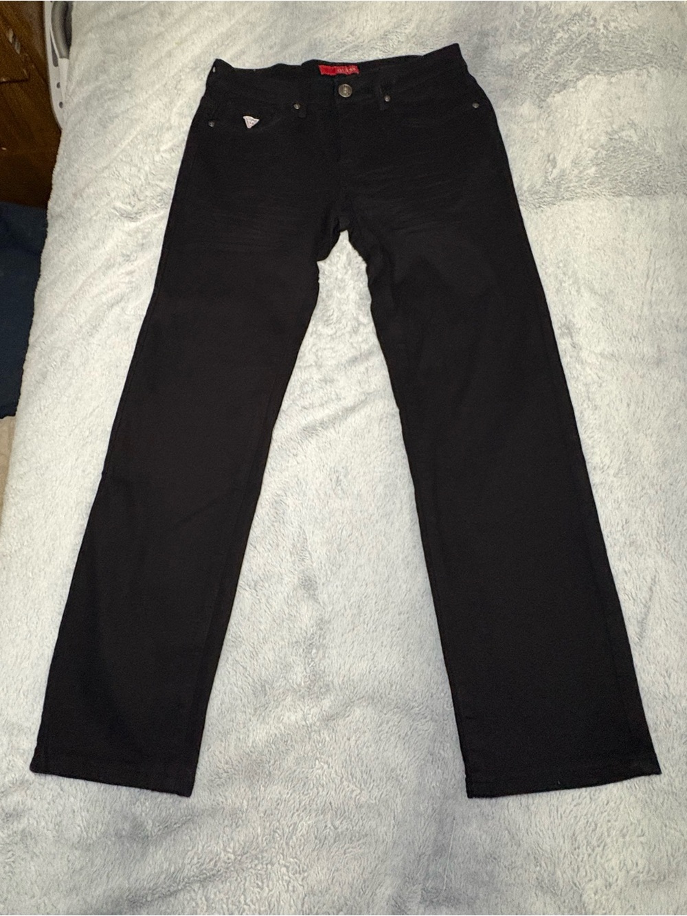GUESS Men's Straight Black Jeans